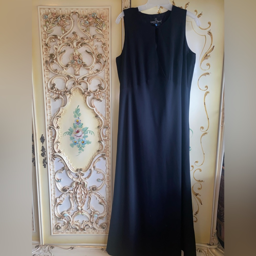 Carole Little Dresses Black Elegant long size 16 sleeveless with full lining